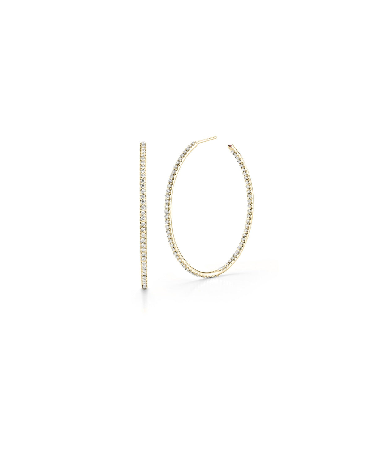 Inside Outside Open the Perfect Diamond Hoop Earrings XX-Large