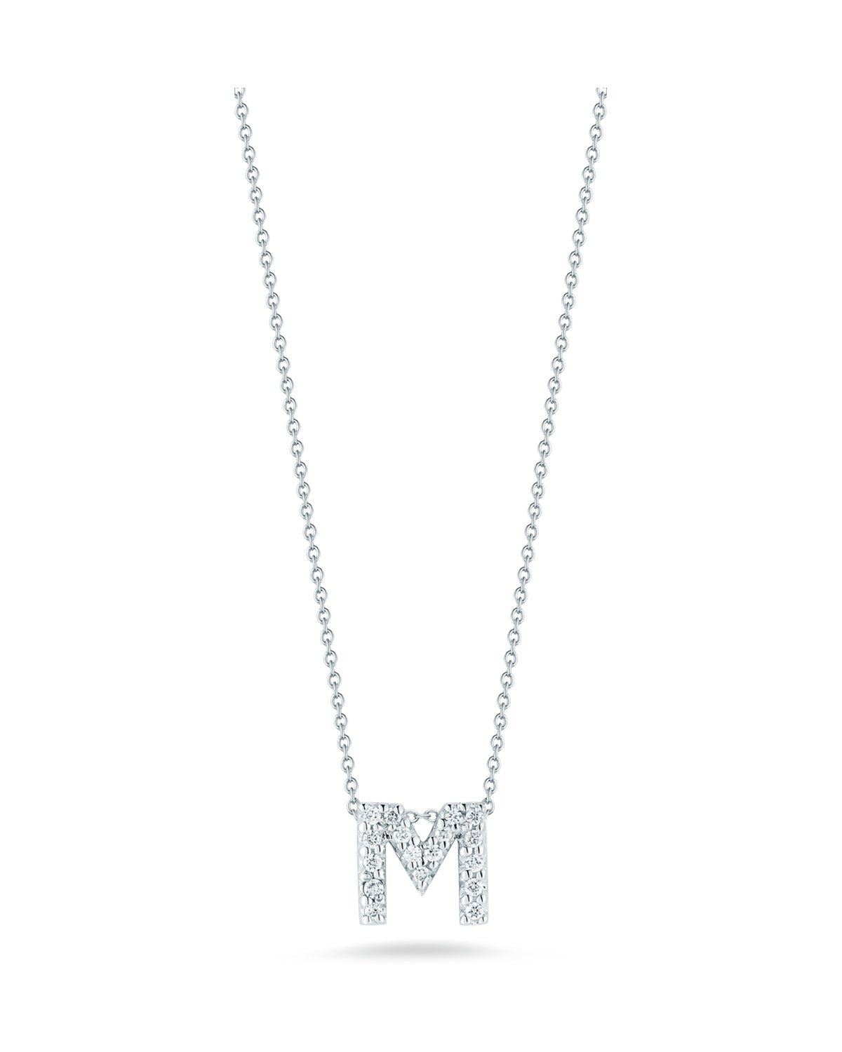 Tiny Treasures Diamond "M" Love Letter Necklace