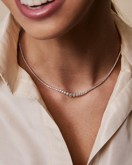 Graduated Rivera Necklace 4.17Ctw