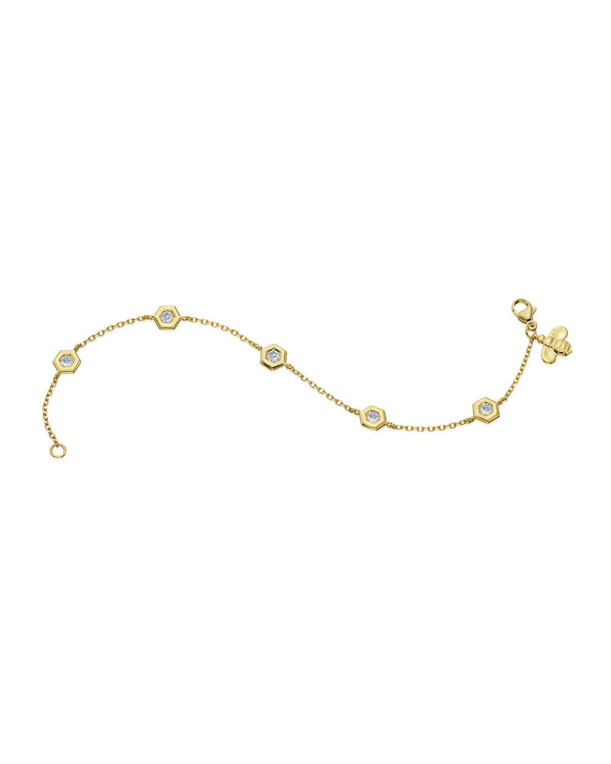 Single Diamond Mini B Collection Bracelet