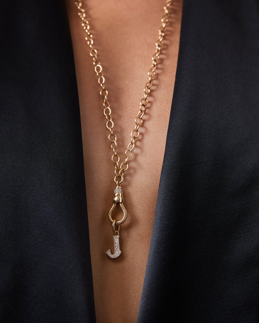 Small Cobblestone Letters Charm - Small