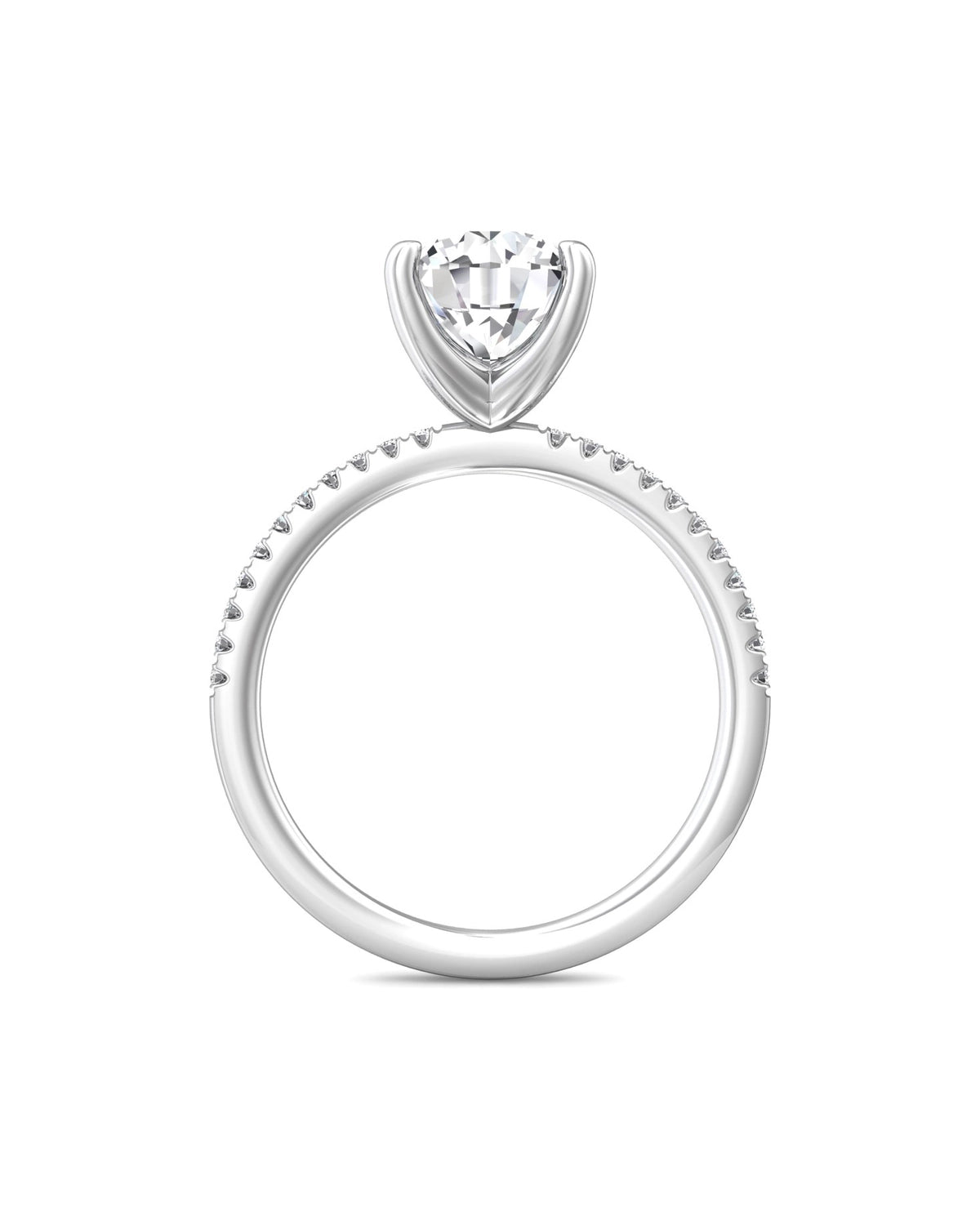 Diamond Band Solitaire 1ct Center
