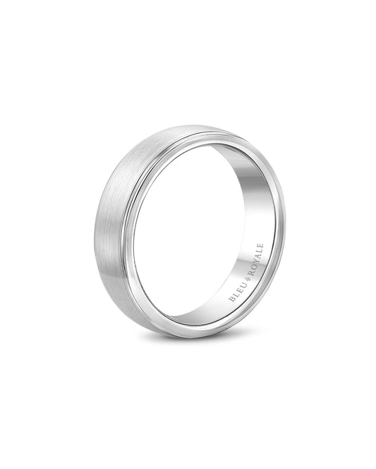 6.5mm Ridged Band, Satin & Highpolish Finish