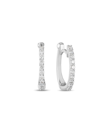 Perfect Diamond Hoop Pavé Diamond Huggy Earrings