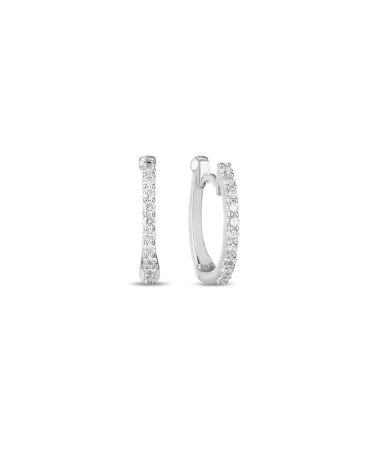 Perfect Diamond Hoop Pavé Diamond Huggy Earrings