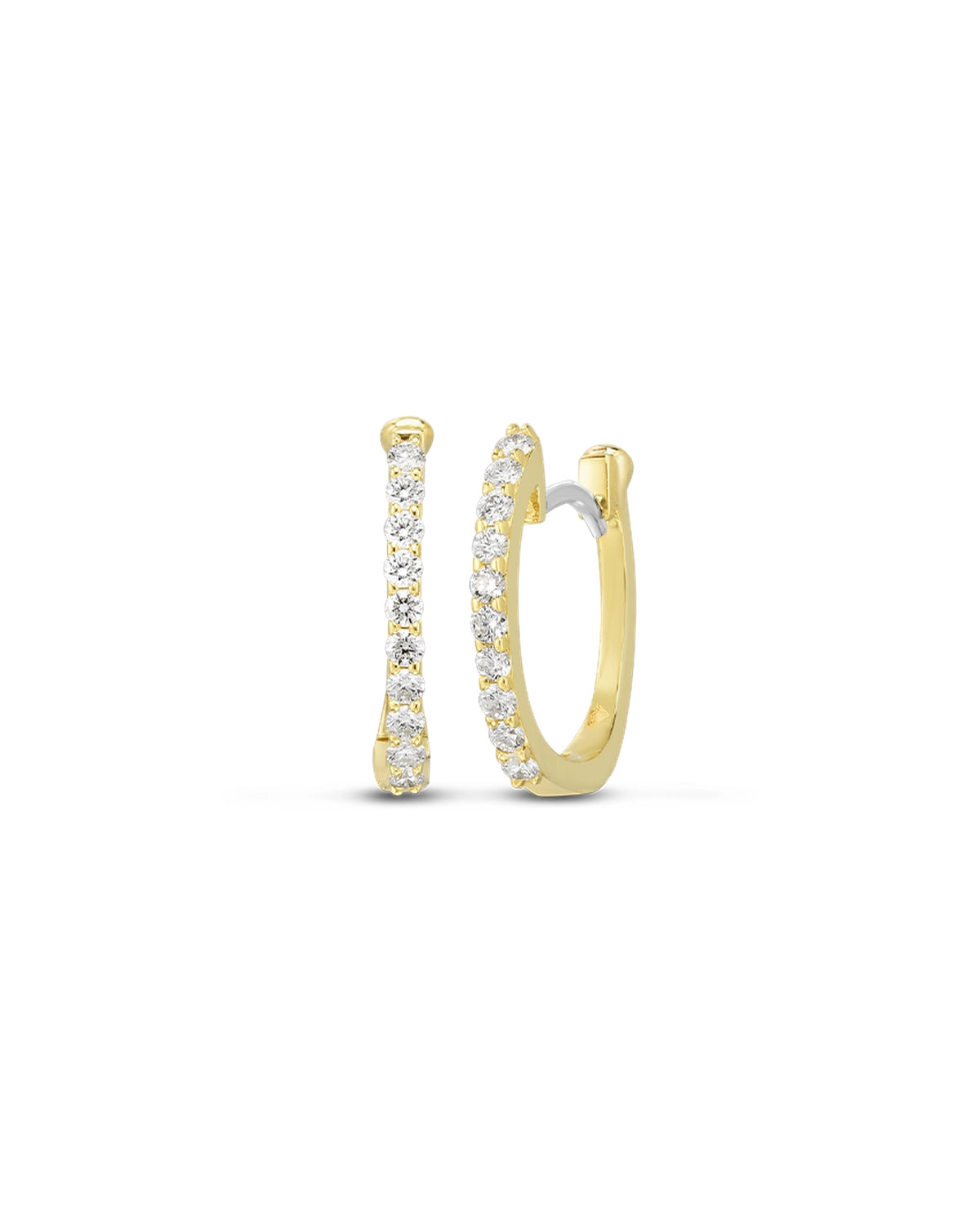Perfect Diamond Hoop Huggy Earrings