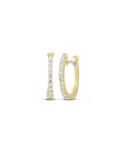 Perfect Diamond Hoop Huggy Earrings