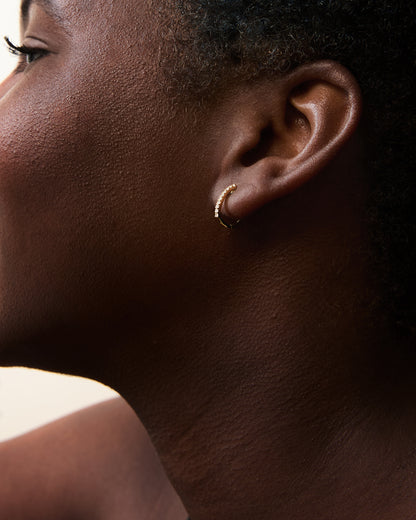 Perfect Diamond Hoop Huggy Earrings