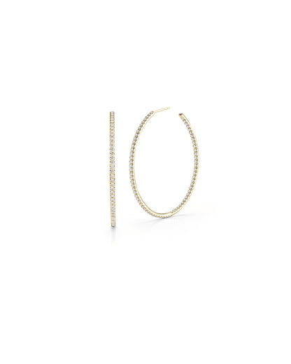 Inside Outside Open the Perfect Diamond Hoop Earrings XX-Large