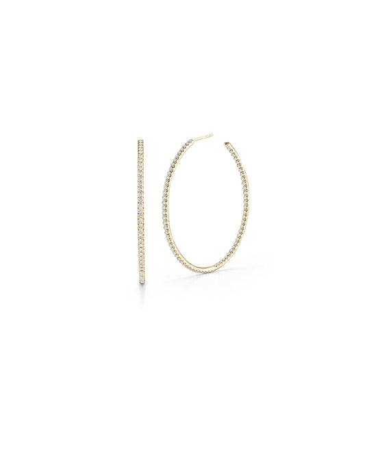 Inside Outside Open the Perfect Diamond Hoop Earrings XX-Large