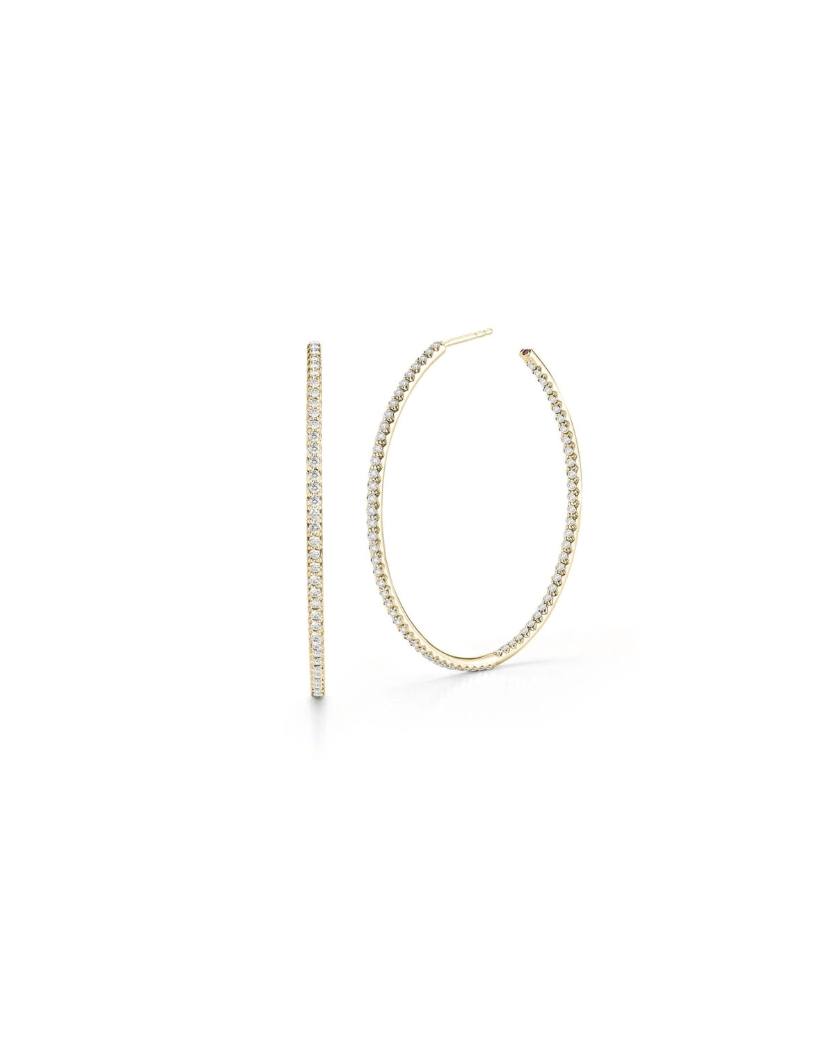 Inside Outside Open the Perfect Diamond Hoop Earrings XX-Large