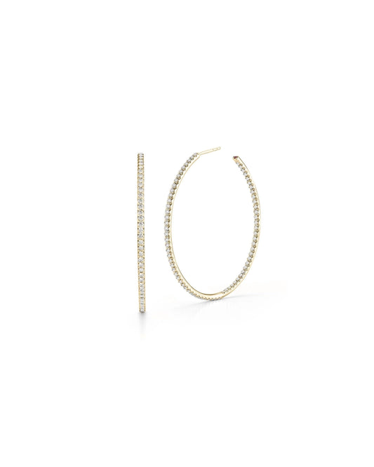 Inside Outside Open the Perfect Diamond Hoop Earrings XX-Large