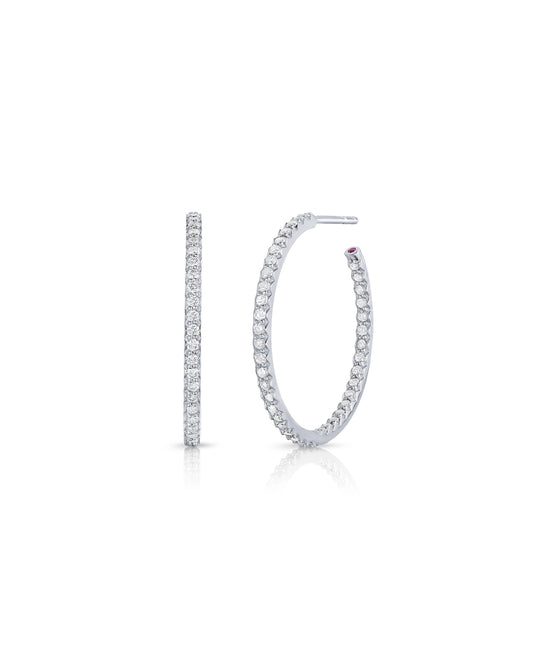 Large Inside Outside Open The Perfect Diamond Hoop Earrings