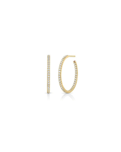 Perfect Diamond Hoop Pavé Diamond Huggy Earrings
