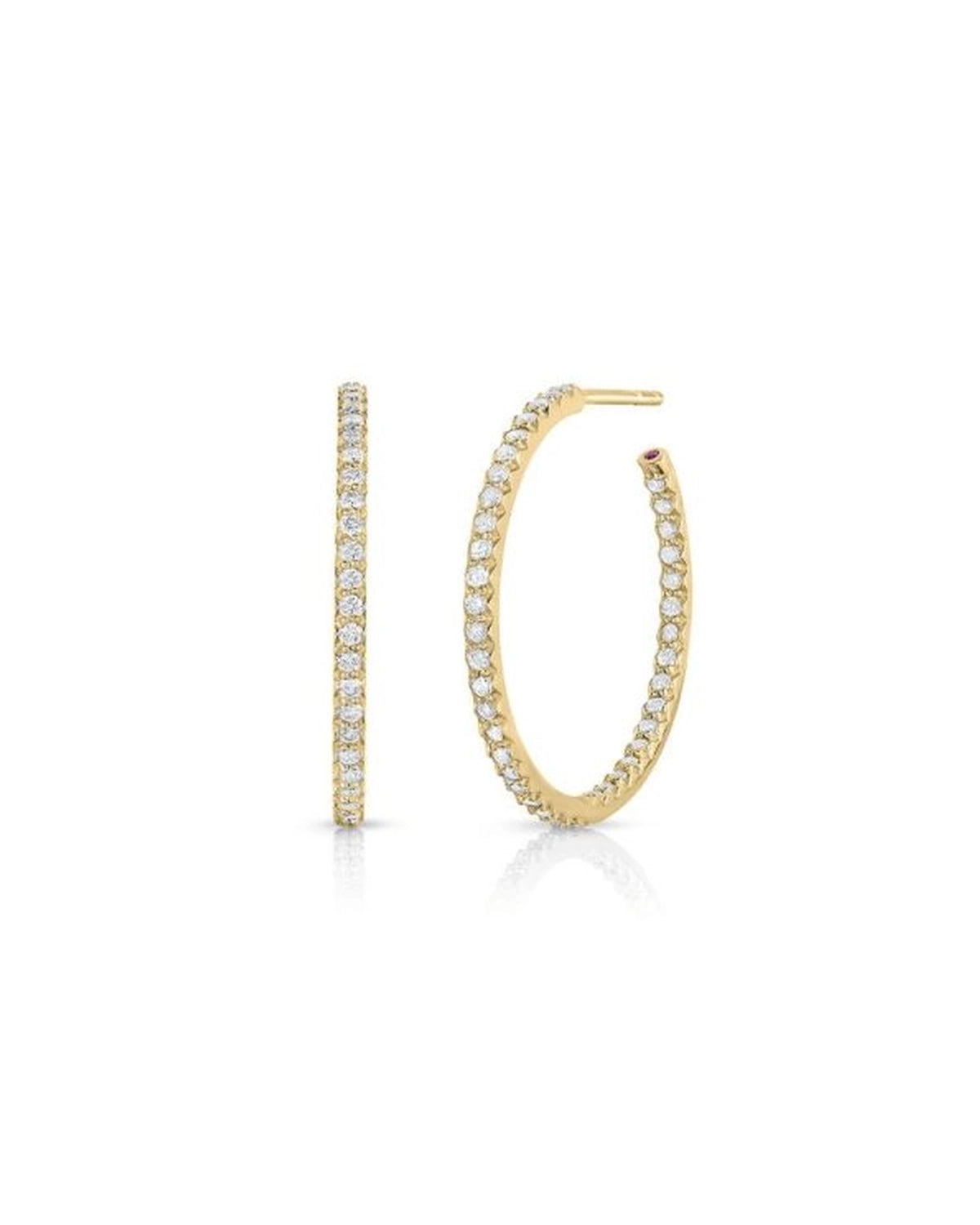 Perfect Diamond Hoop Pavé Diamond Huggy Earrings