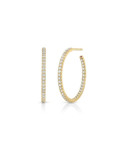 Perfect Diamond Hoop Pavé Diamond Huggy Earrings
