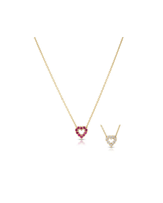 Tiny Treasures Reversible Heart Necklace