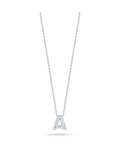 Tiny Treasures Diamond "A" Love Letter Necklace