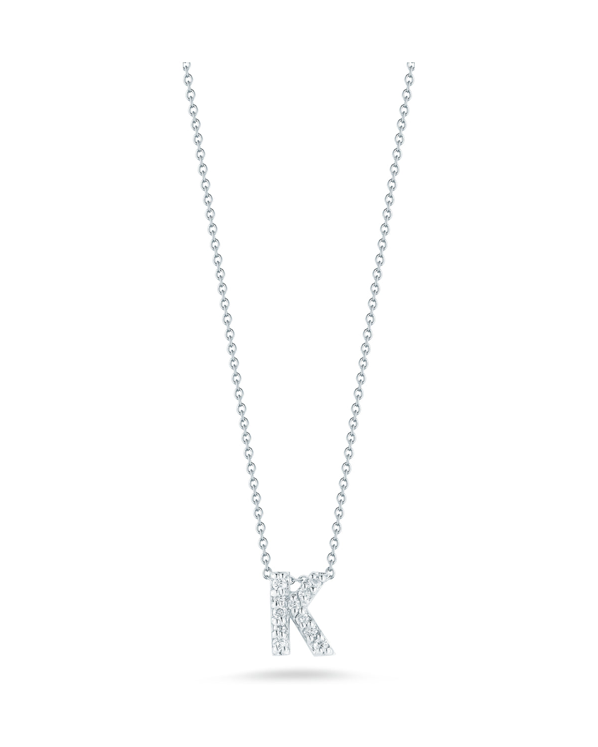 Tiny Treasures Diamond "K" Love Letter Necklace