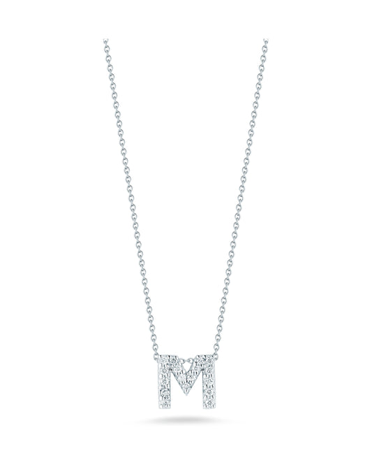 Tiny Treasures Diamond "M" Love Letter Necklace