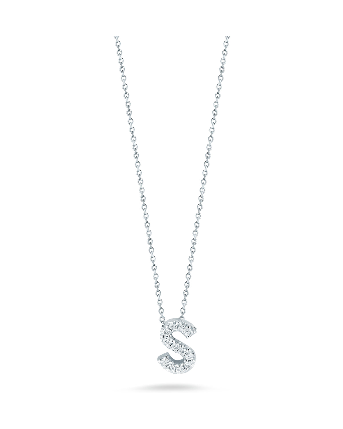 Tiny Treasures Diamond "S" Love Letter Necklace