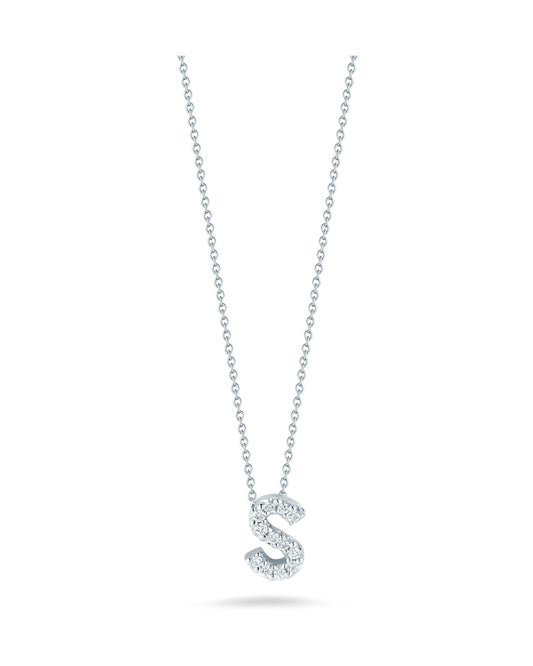 Tiny Treasures Diamond "S" Love Letter Necklace