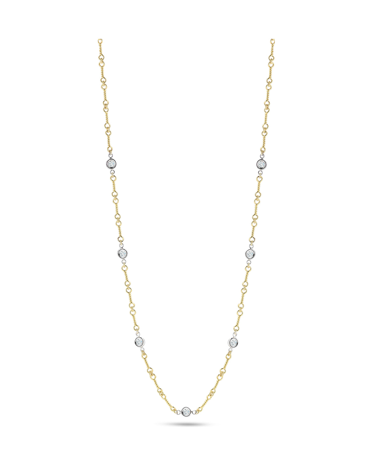Diamond By the Inch 7 Station Dogbone Necklace