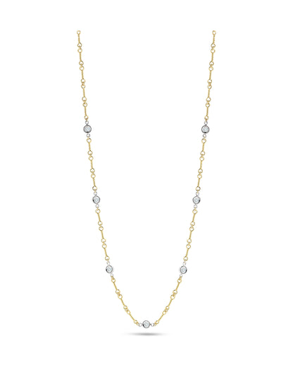 Diamond By the Inch 7 Station Dogbone Necklace