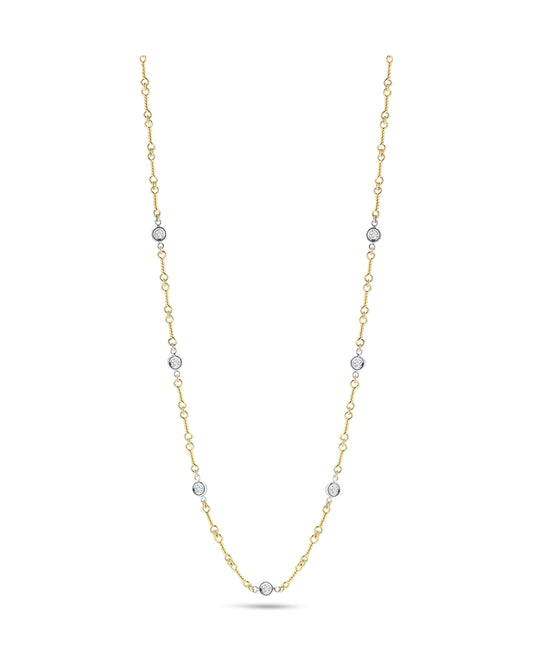 Diamond By the Inch 7 Station Dogbone Necklace