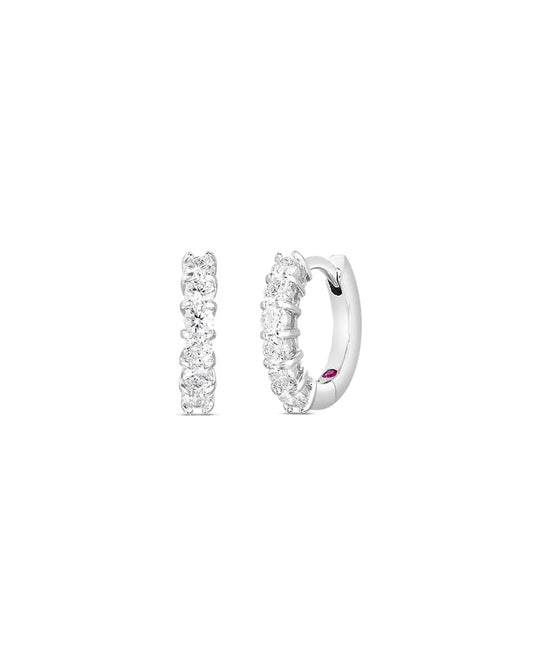 Huggy Diamond Earrings 18KW