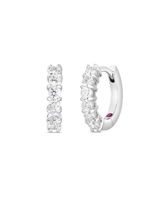 Huggy Diamond Earrings 18KW
