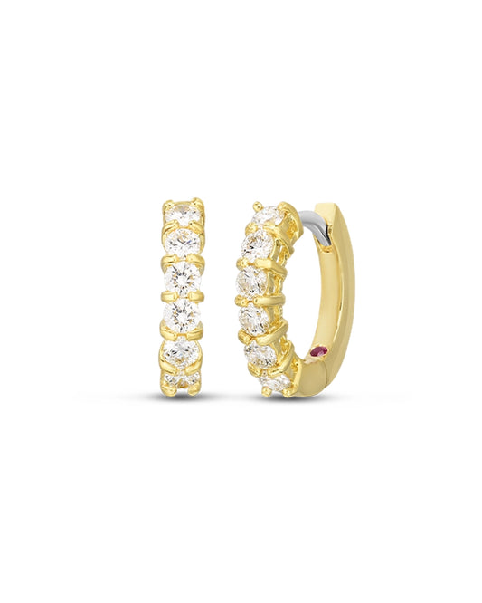 Huggy Diamond Earrings 18KY