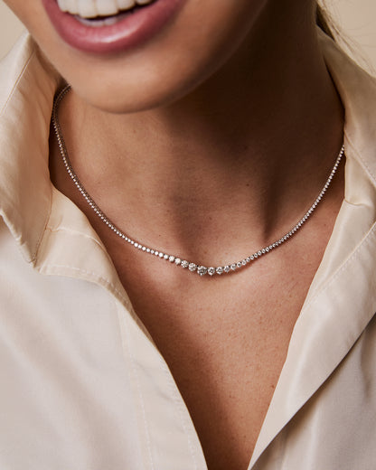 Graduated Rivera Necklace 4.17Ctw