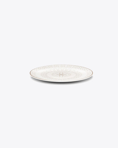 Arcadia Gold & Platinum Bread Plate