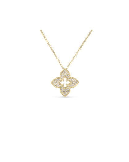 Venetian Princess Pavé Diamond Medium Flower Necklace