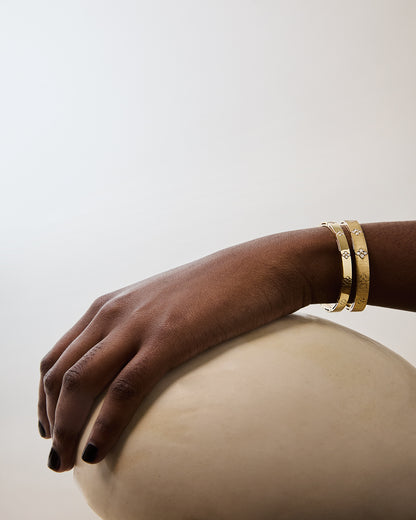Love in Verona Narrow Width Diamond Accent and Satin Finish Bangle 48mm x 58mm