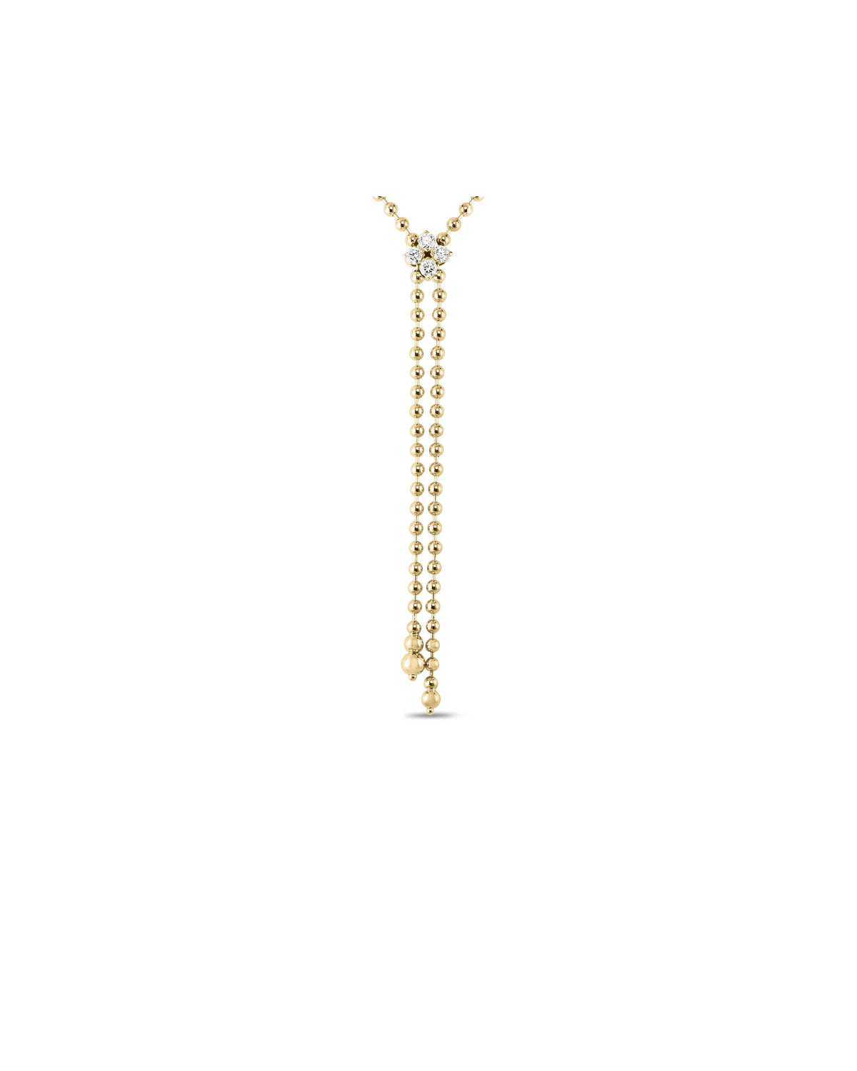 Love In Verona Diamond Flower Zipper Necklace