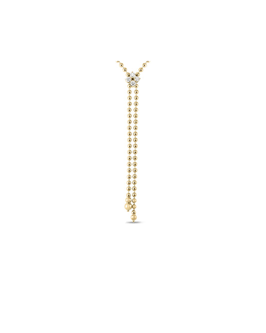 Love In Verona Diamond Flower Zipper Necklace