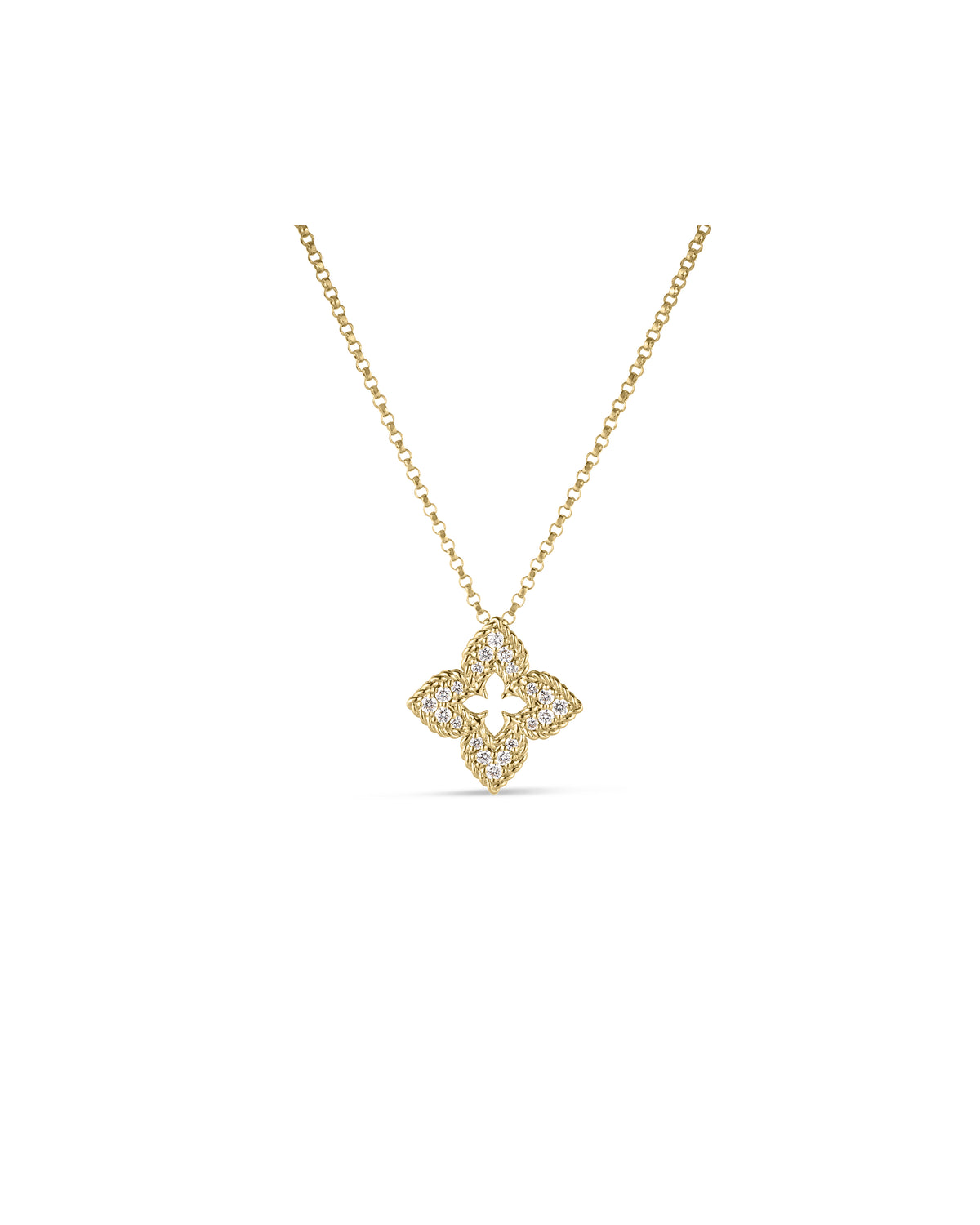 Venetian Princess Pavé Diamond Small Flower Necklace