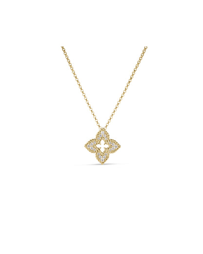 Venetian Princess Pavé Diamond Small Flower Necklace