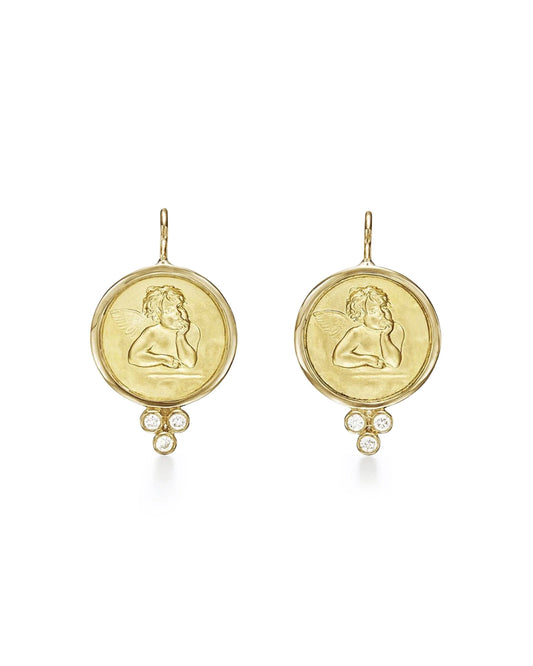 18K Angel Earrings