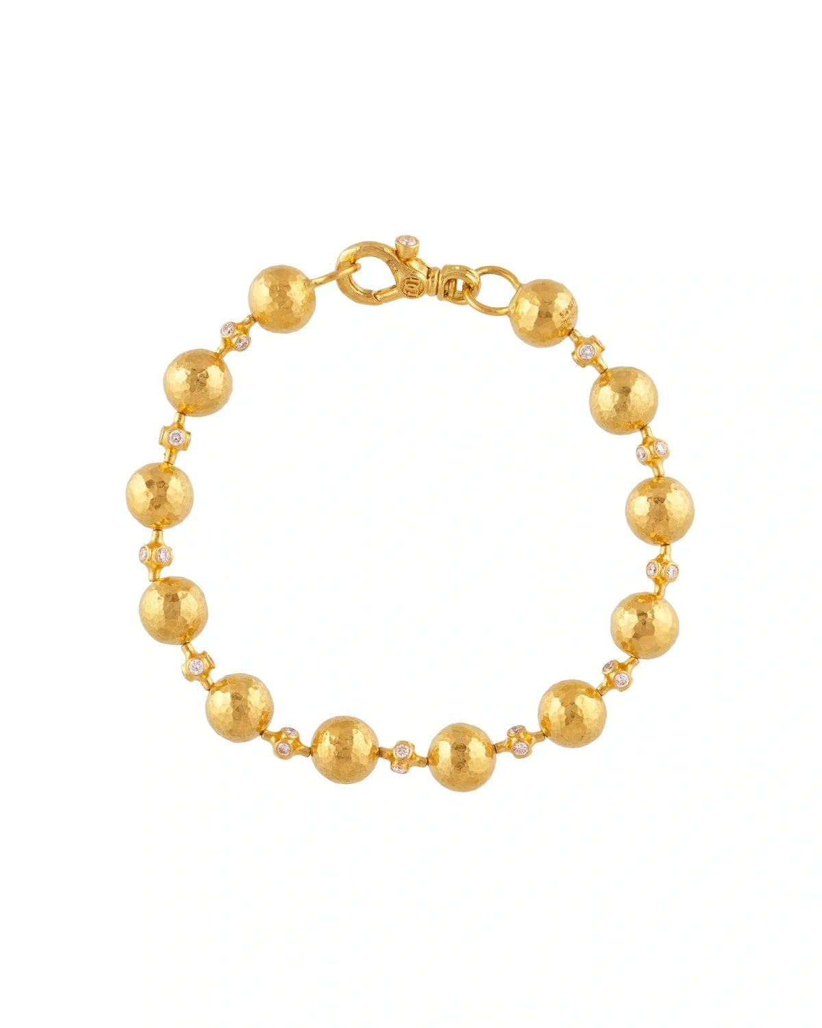 Spell 24K Gold Diamond Single-Strand Bracelet, 8mm Balls