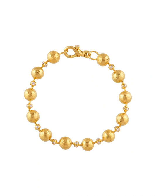 Spell 24K Gold Diamond Single-Strand Bracelet, 8mm Balls