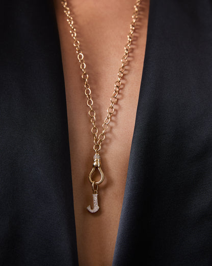 Small Cobblestone Letters Charm - Small