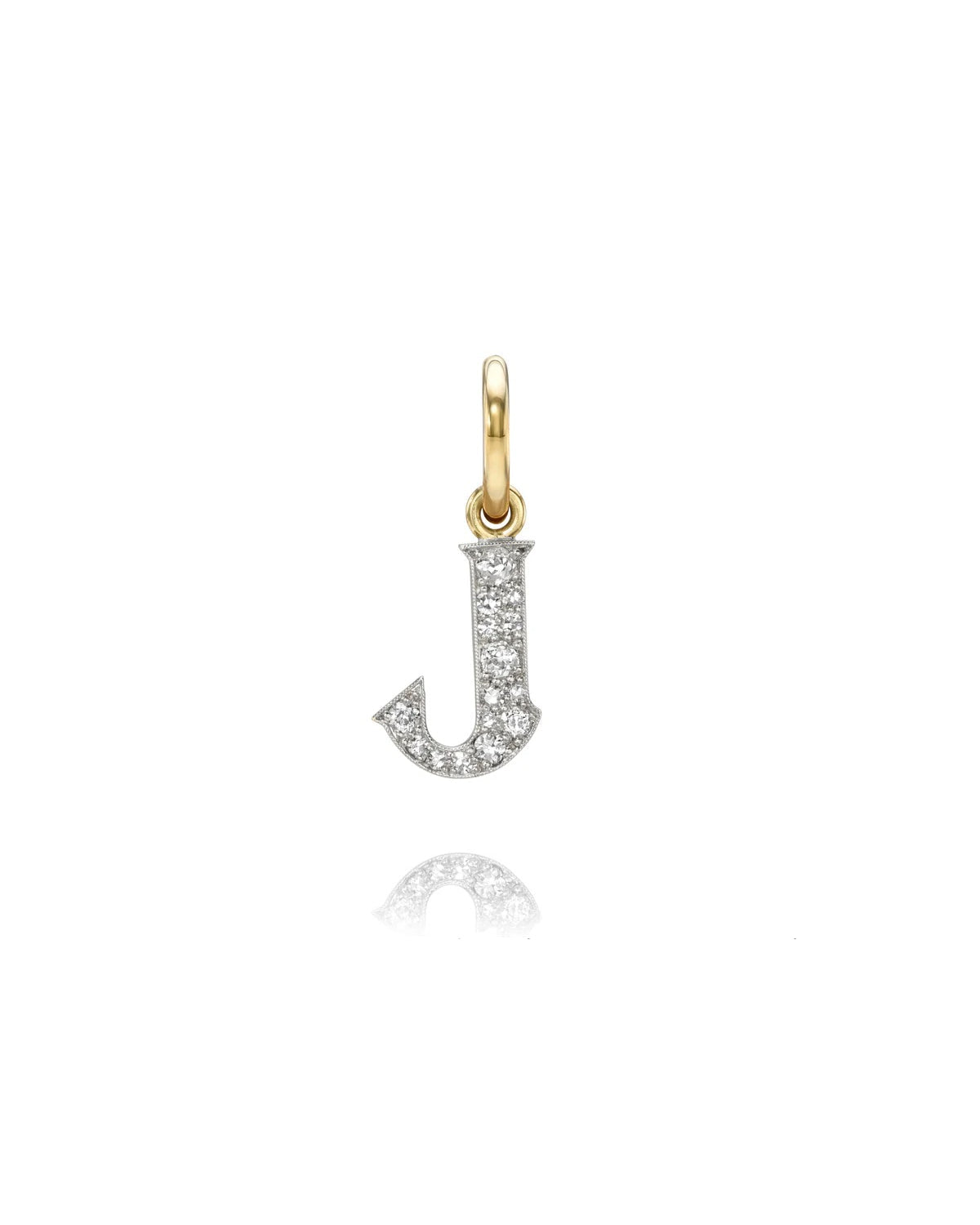 Small Cobblestone Letters Charm - Small