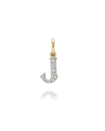 Small Cobblestone Letters Charm - Small