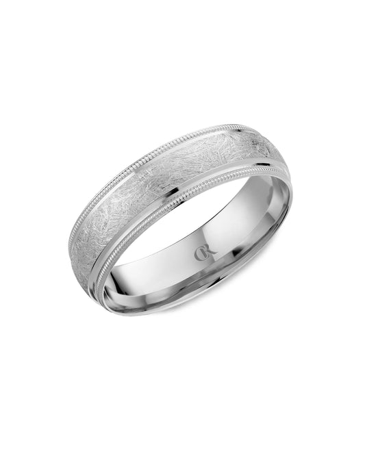 6mm Milgarin Band, Diamond And Highpolish Finish