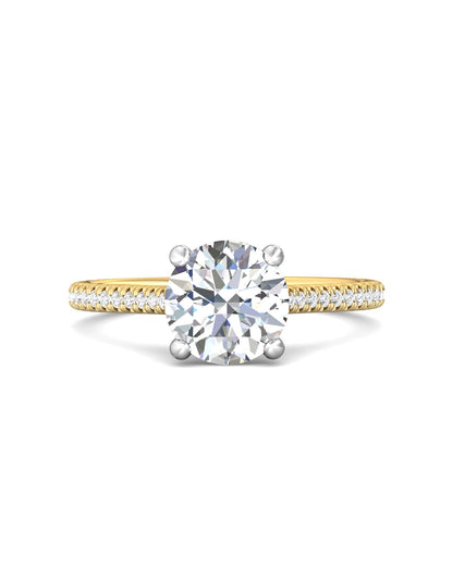 Diamond Band Solitaire 2ct Center