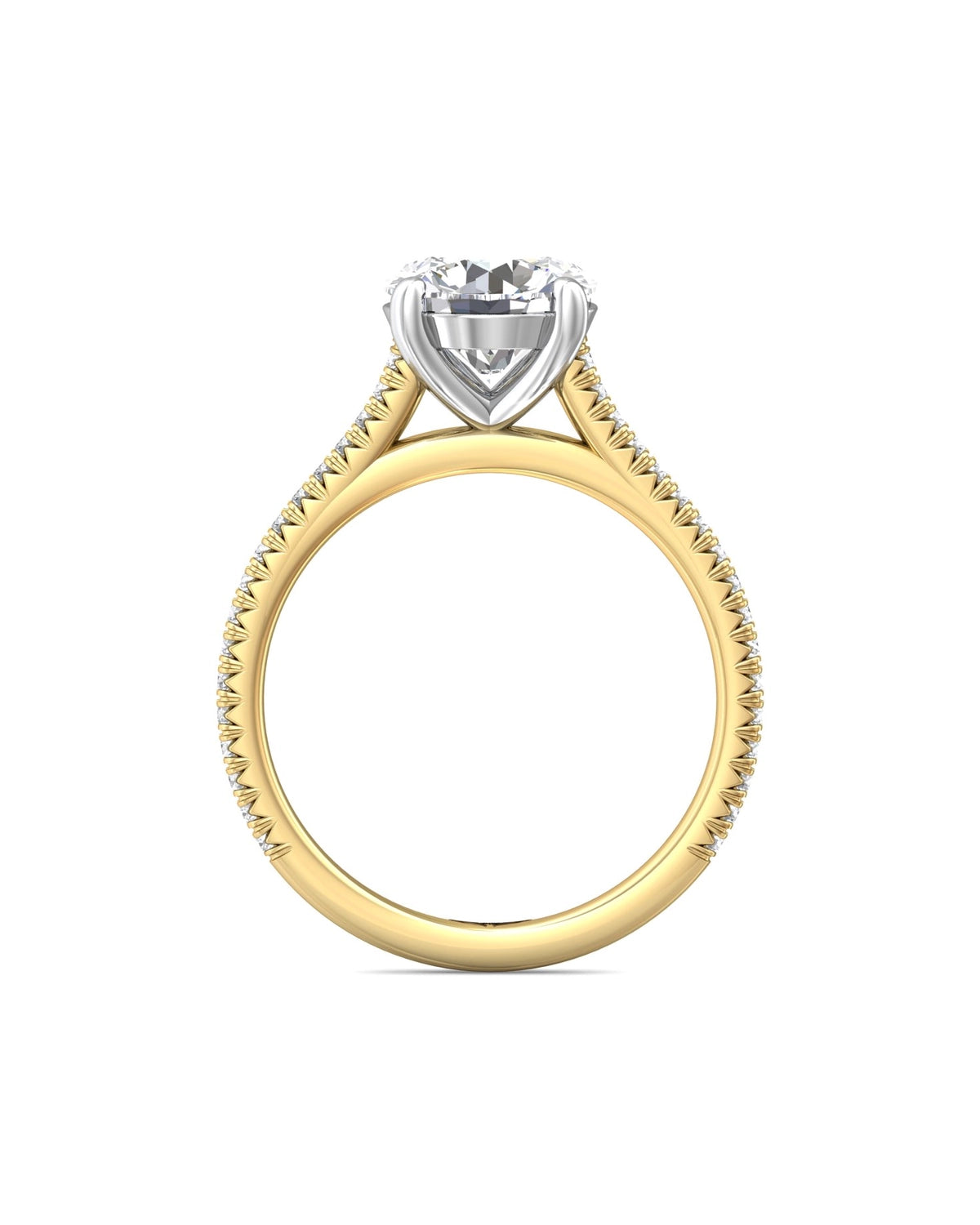 Diamond Band Solitaire 2ct Center