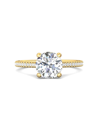Diamond Band Solitaire 2ct Center